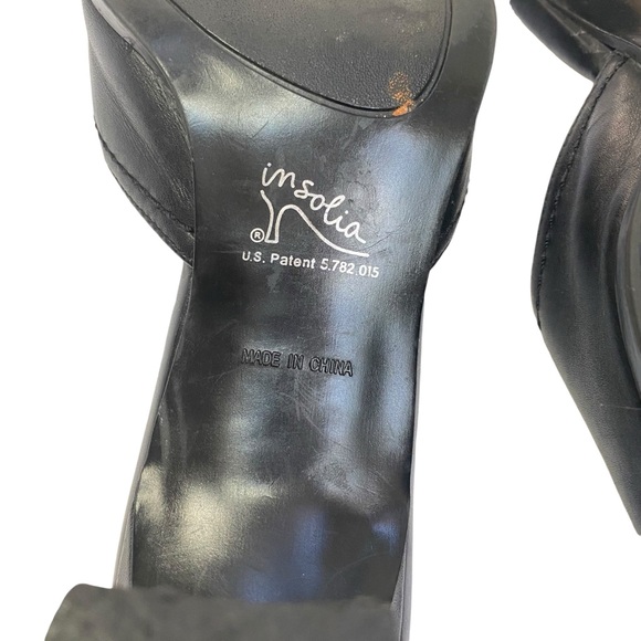 Ipanema black leather mule slide heels shoes size 7 with Insola technology - Picture 7 of 8